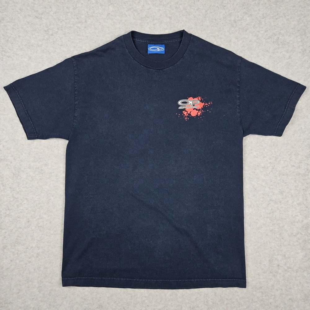 OP Ocean Pacific (Men's Medium) Blue T-Shirt Graphic Sport Surf Tee Vintage Y2K
